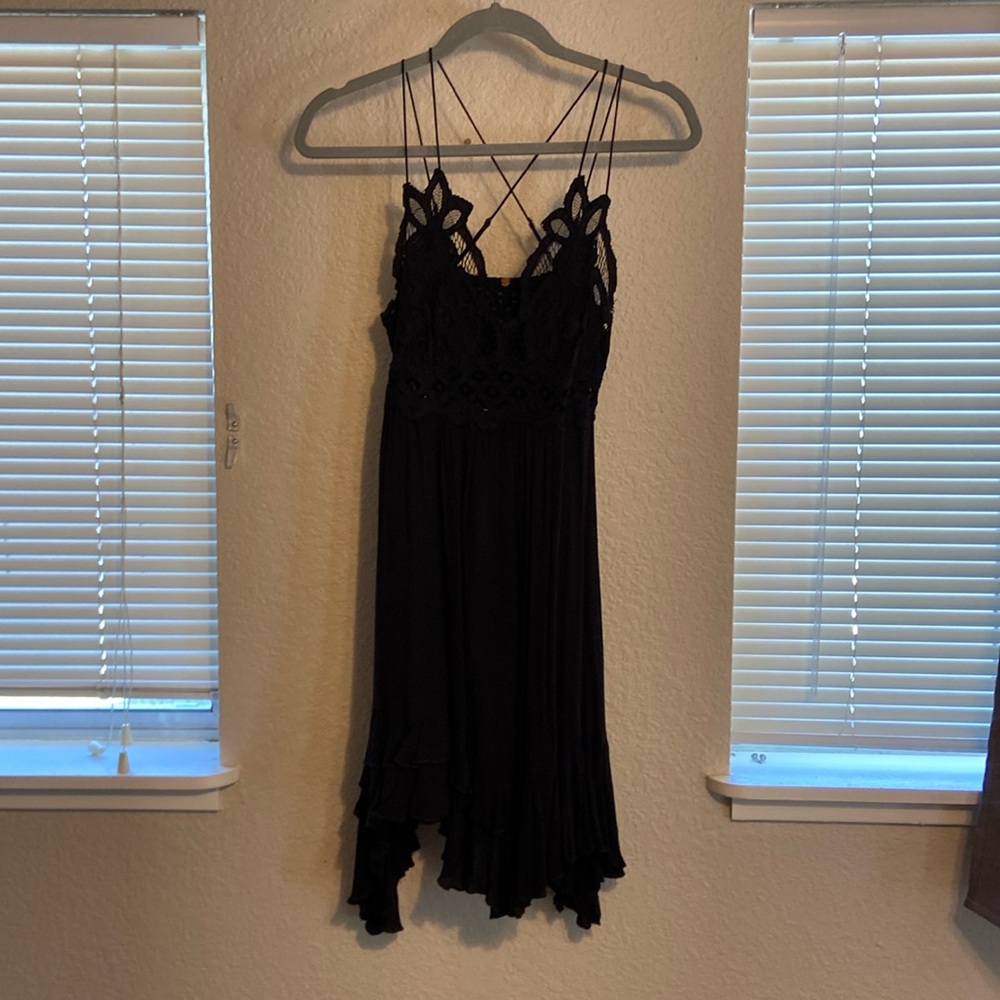 Crochet Top Black Sun Dress